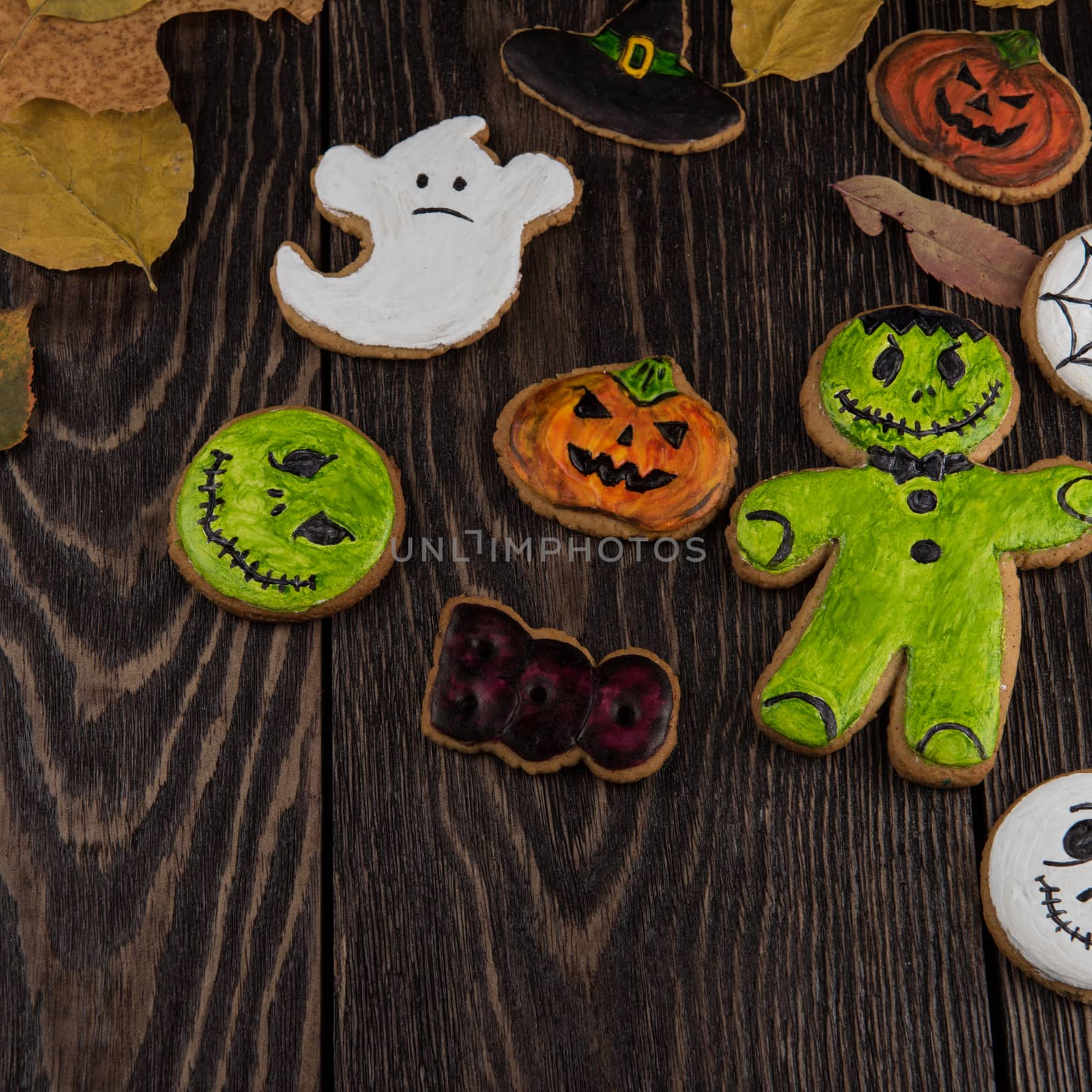 Homemade delicious ginger biscuits for Halloween by rusak