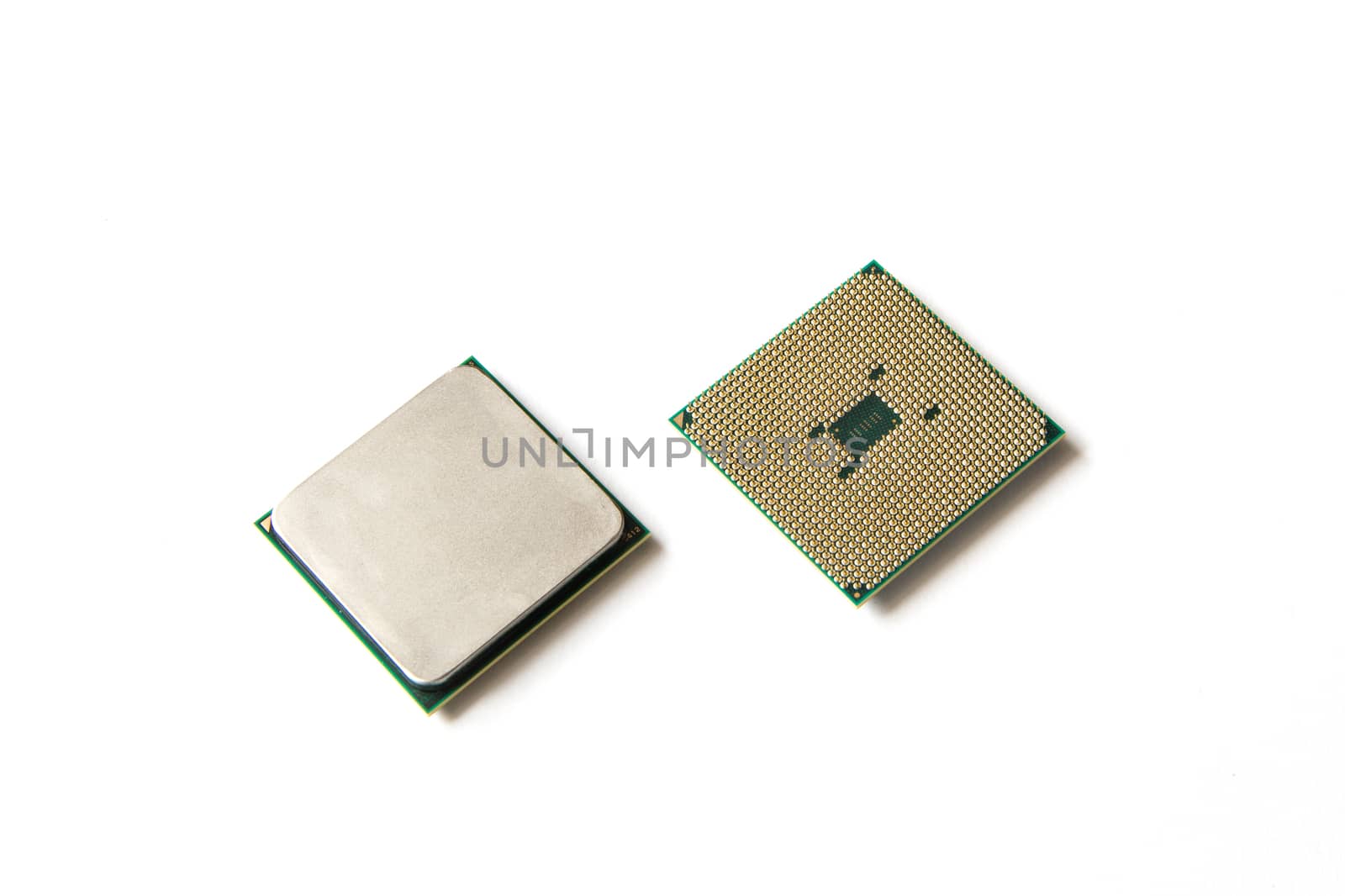 CPU, Processor. Computer central processor unit on white background