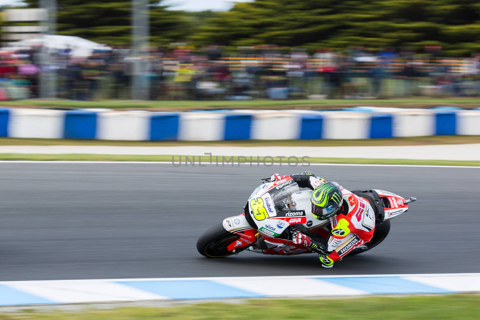 MELBOURNE, AUSTRALIA – OCTOBER 23: Cal Crutchlow (GBR) riding the #35 LCR Honda's Honda during the 2016 Michelin Australian Motorcycle Grand Prix  at 2106 Michelin Australian Motorcycle Grand Prix , Australia on October 23 2016. Photo: Dave Hewison