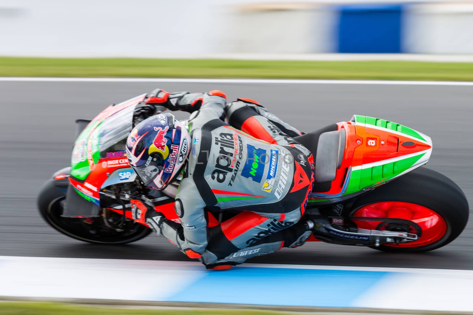 MELBOURNE, AUSTRALIA – OCTOBER 23: Stefan Bradl (DUE) riding the #6 Aprilia Racing Team's Aprilia during the 2016 Michelin Australian Motorcycle Grand Prix  at 2106 Michelin Australian Motorcycle Grand Prix , Australia on October 23 2016. Photo: Dave Hewison
