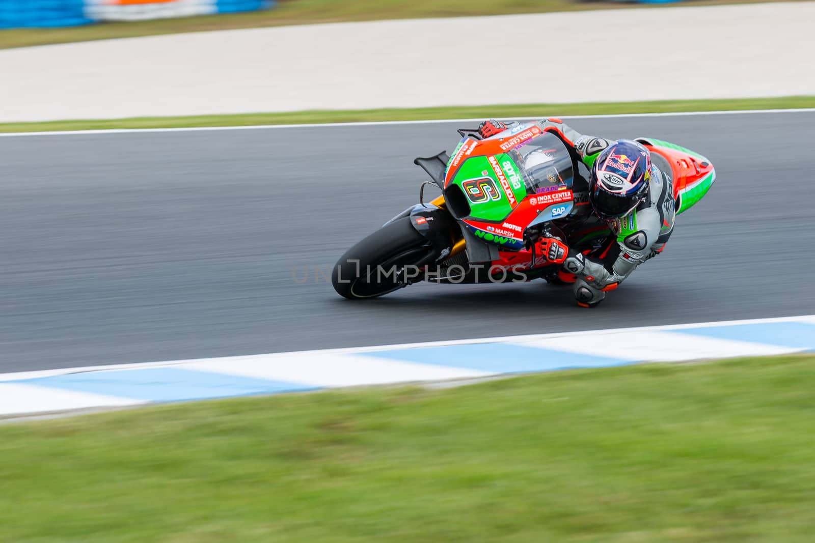 MELBOURNE, AUSTRALIA – OCTOBER 23: Stefan Bradl (DUE) riding the #6 Aprilia Racing Team's Aprilia during the 2016 Michelin Australian Motorcycle Grand Prix  at 2106 Michelin Australian Motorcycle Grand Prix , Australia on October 23 2016. Photo: Dave Hewison