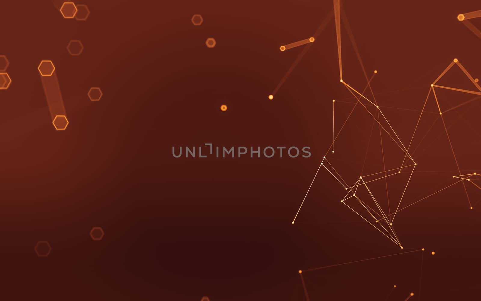 Abstract polygonal space low poly dark background with connecting dots and lines. Connection structure. 3d rendering