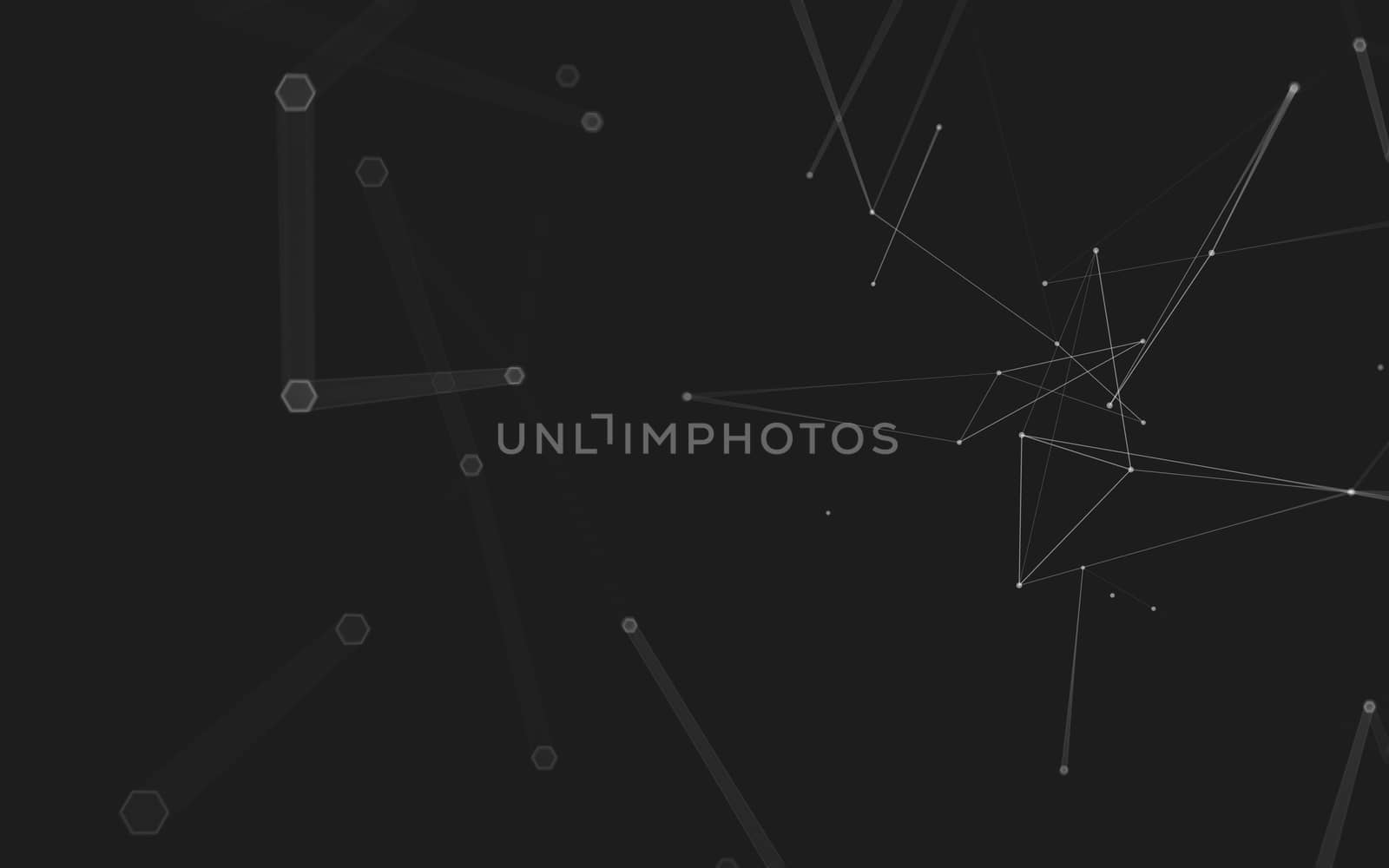 Abstract polygonal space low poly dark background, 3d rendering by teerawit