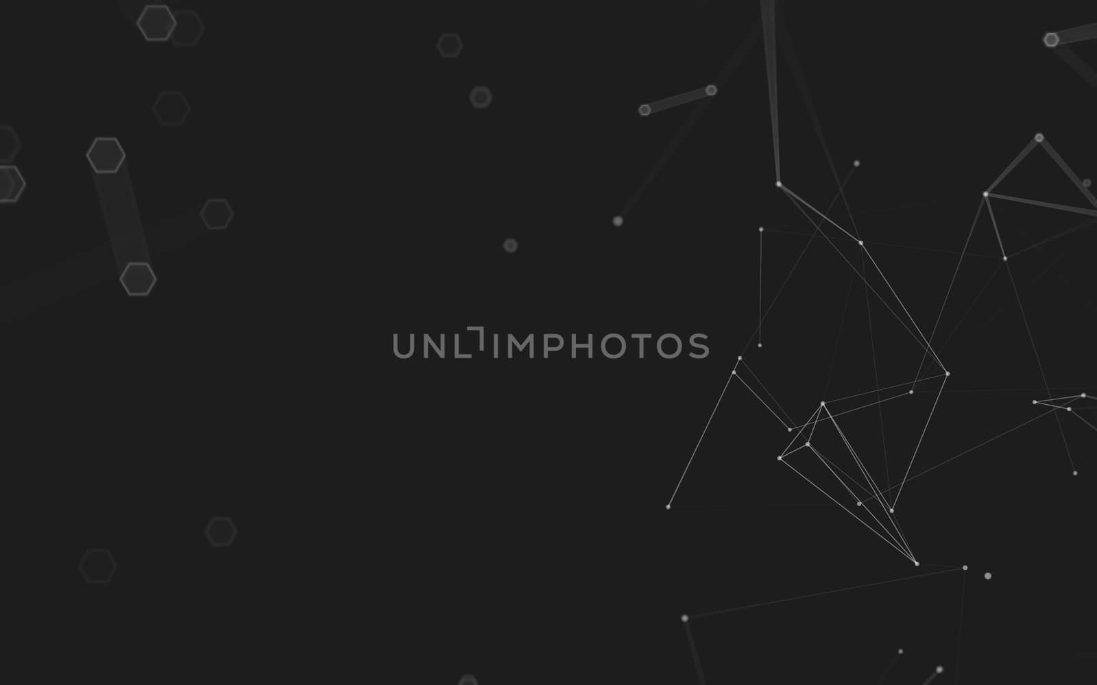 Abstract polygonal space low poly dark background, 3d rendering by teerawit