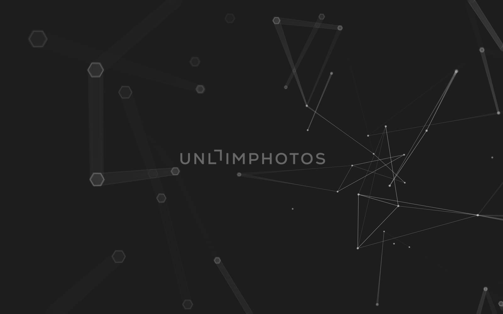 Abstract polygonal space low poly dark background, 3d rendering by teerawit