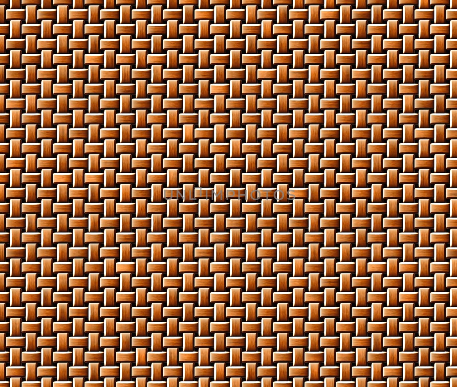 Closeup view of brown rattan knitted texture.