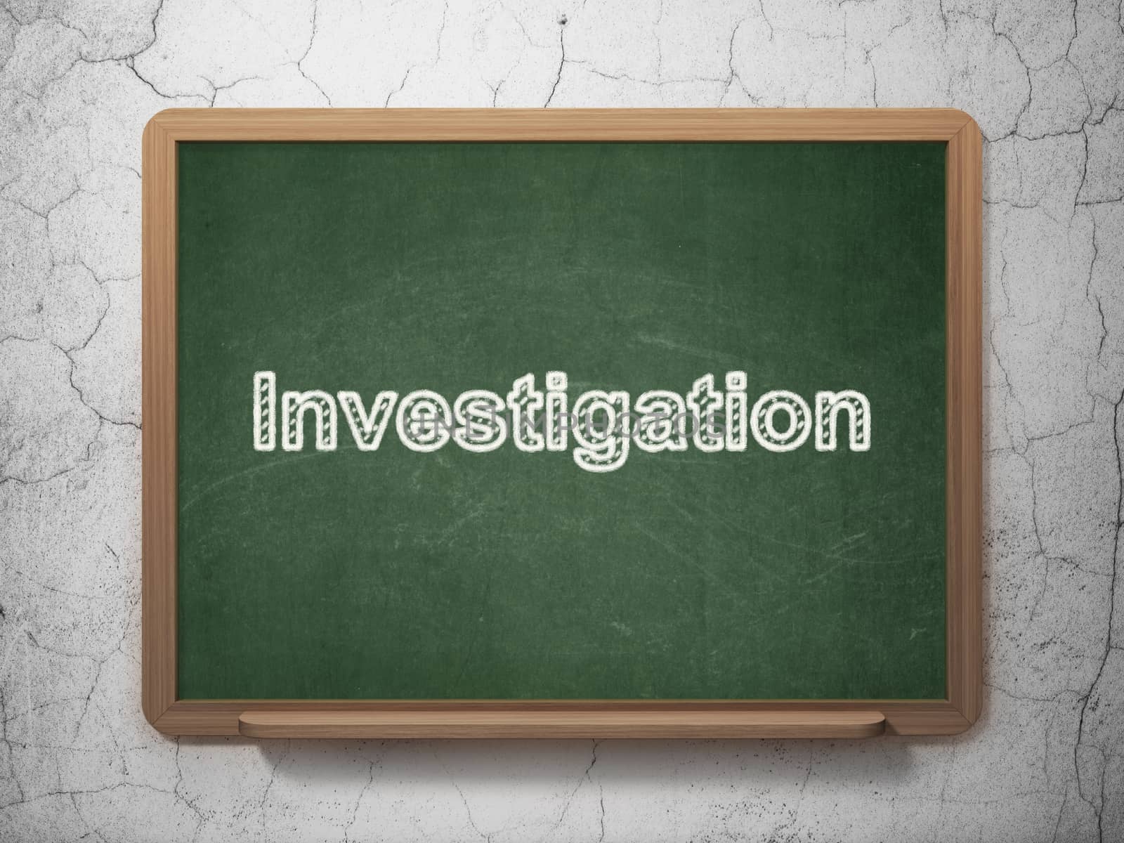 Science concept: Investigation on chalkboard background by maxkabakov