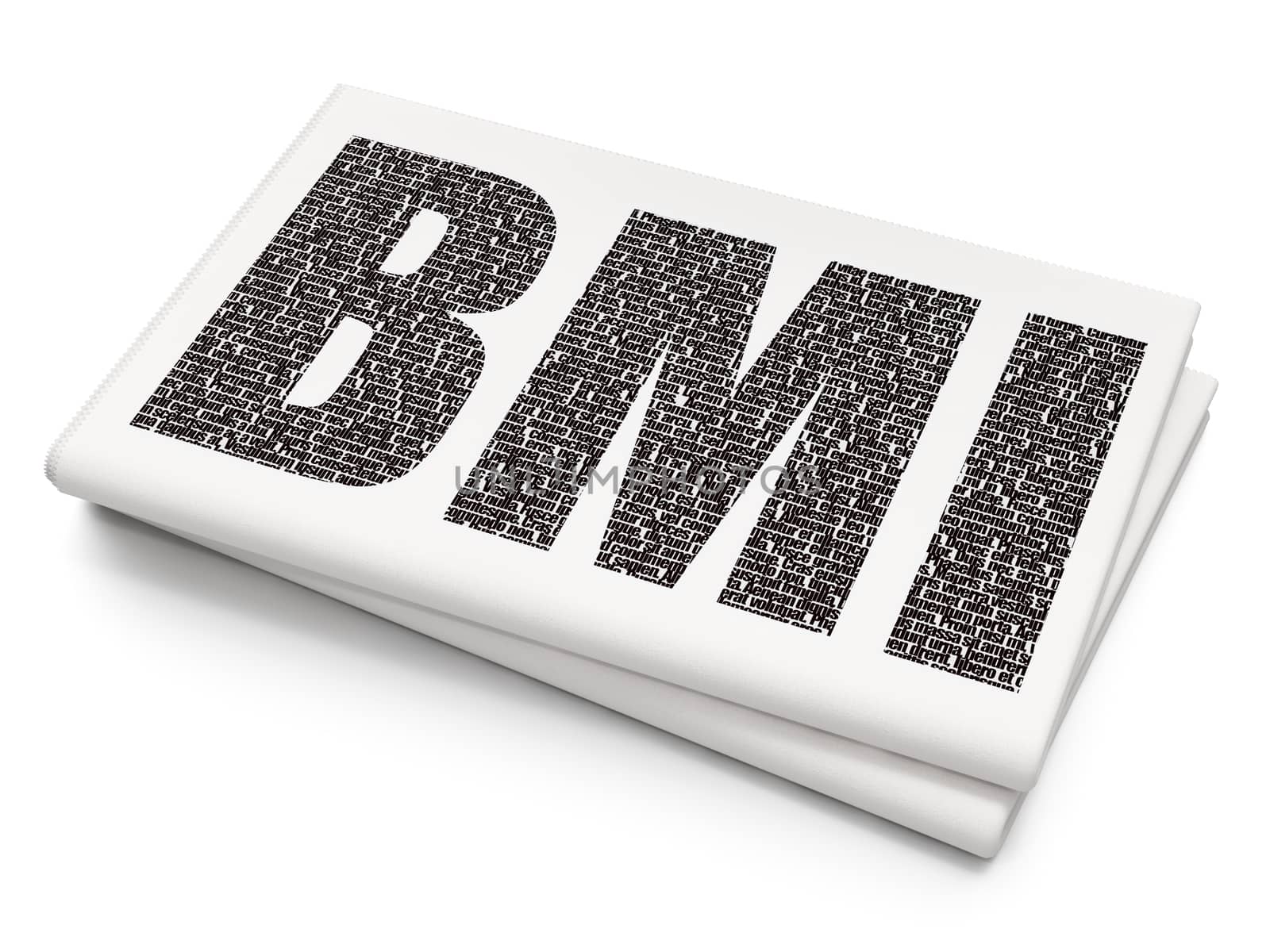 Healthcare concept: BMI on Blank Newspaper background by maxkabakov