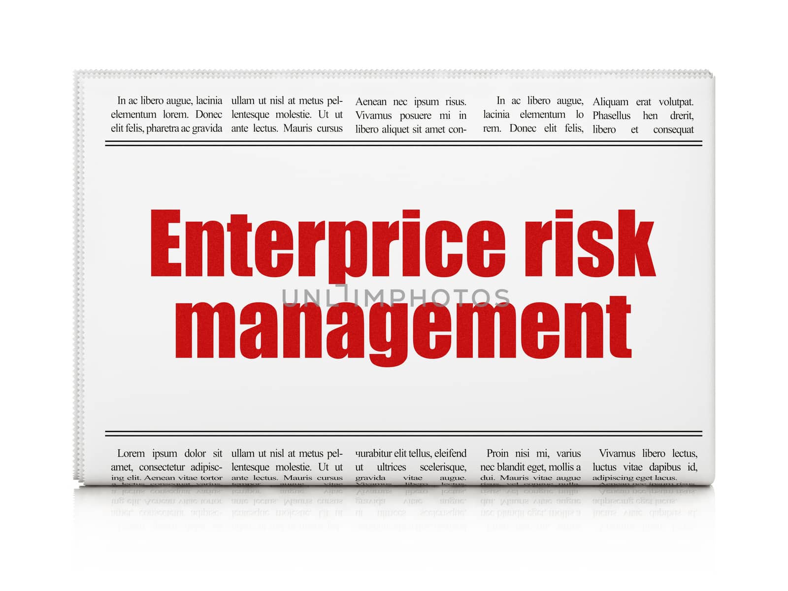 Finance concept: newspaper headline Enterprice Risk Management by maxkabakov