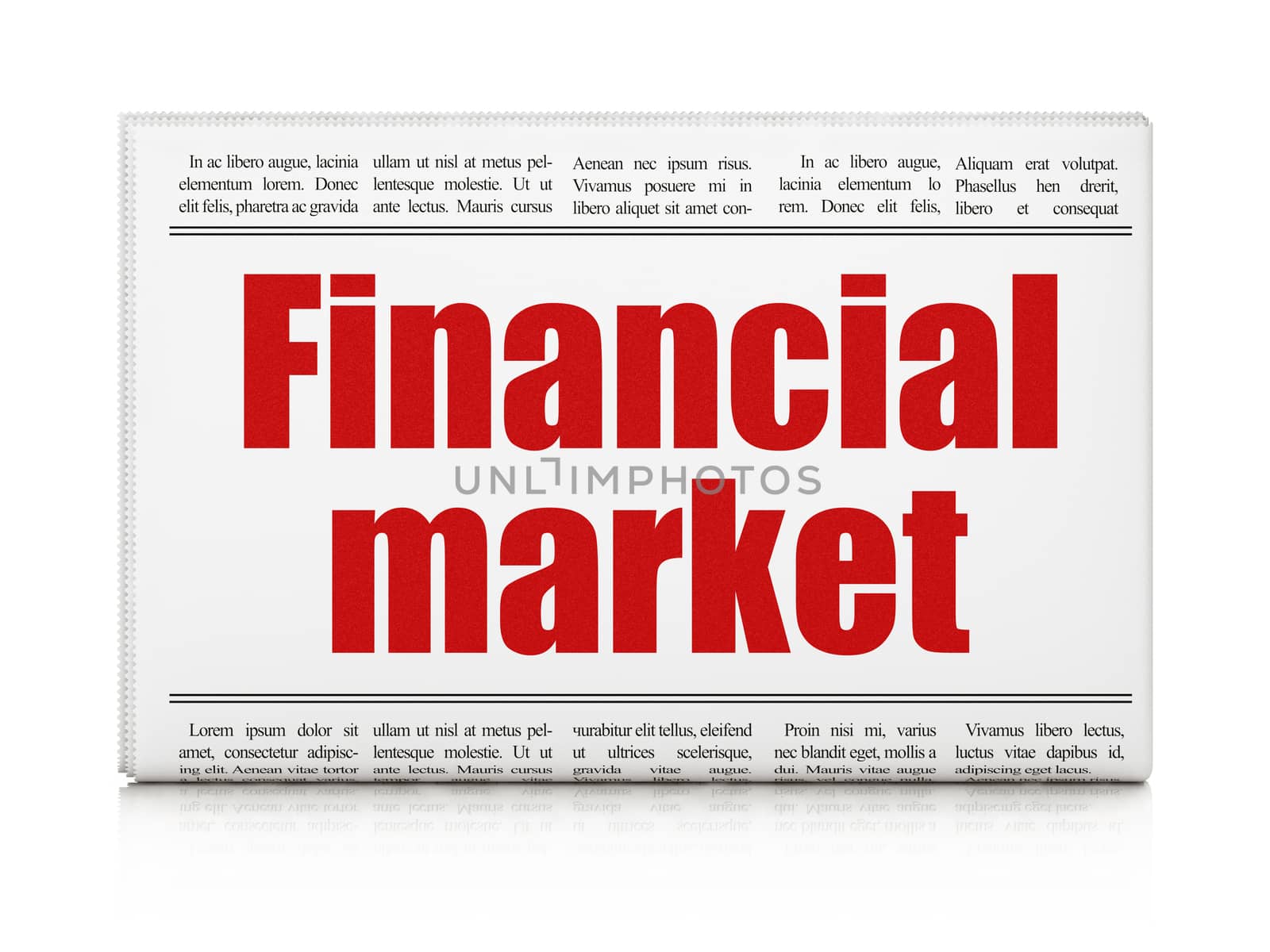 Money concept: newspaper headline Financial Market by maxkabakov