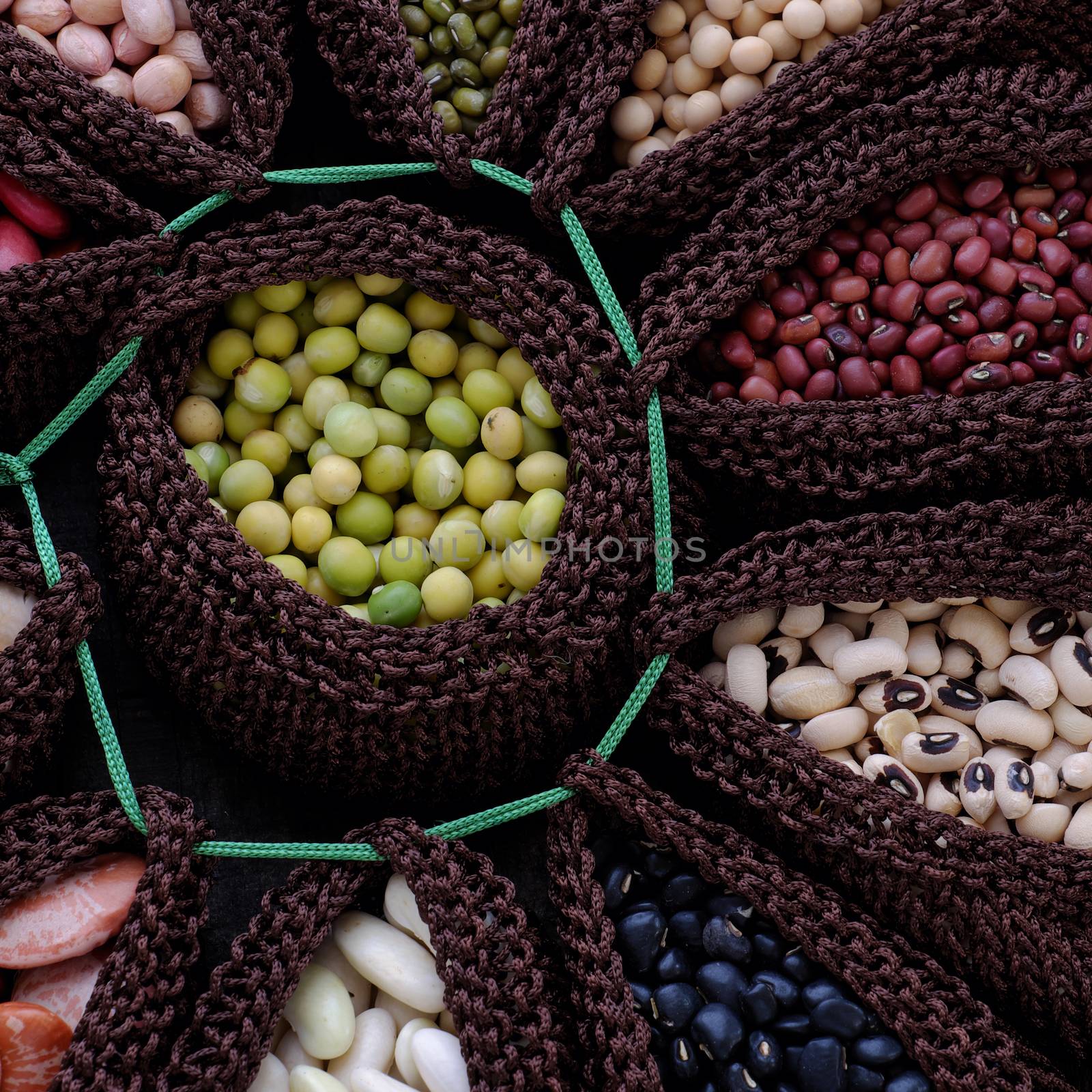 Collection of bean, fiber food make heart health by xuanhuongho