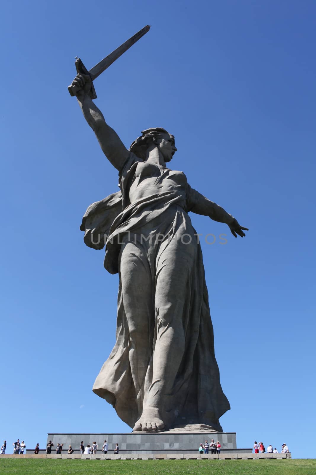 VOLGOGRAD, RUSSIA 28 August 2013 The Giant monument  the Motherland calls