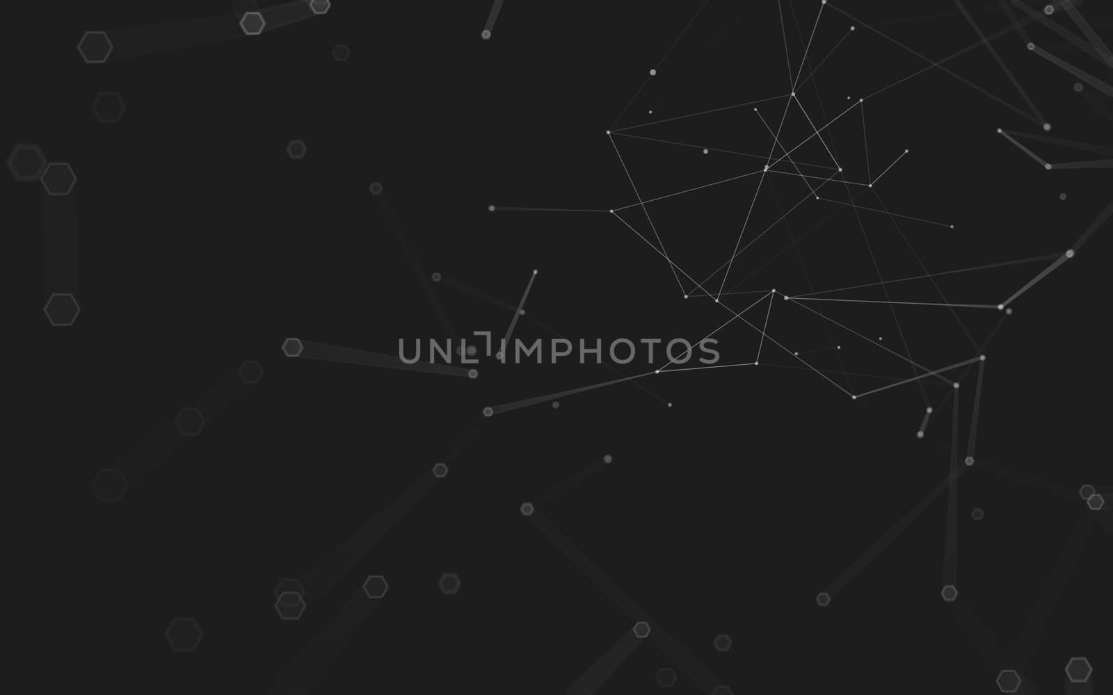 Abstract polygonal space low poly dark background, 3d rendering by teerawit