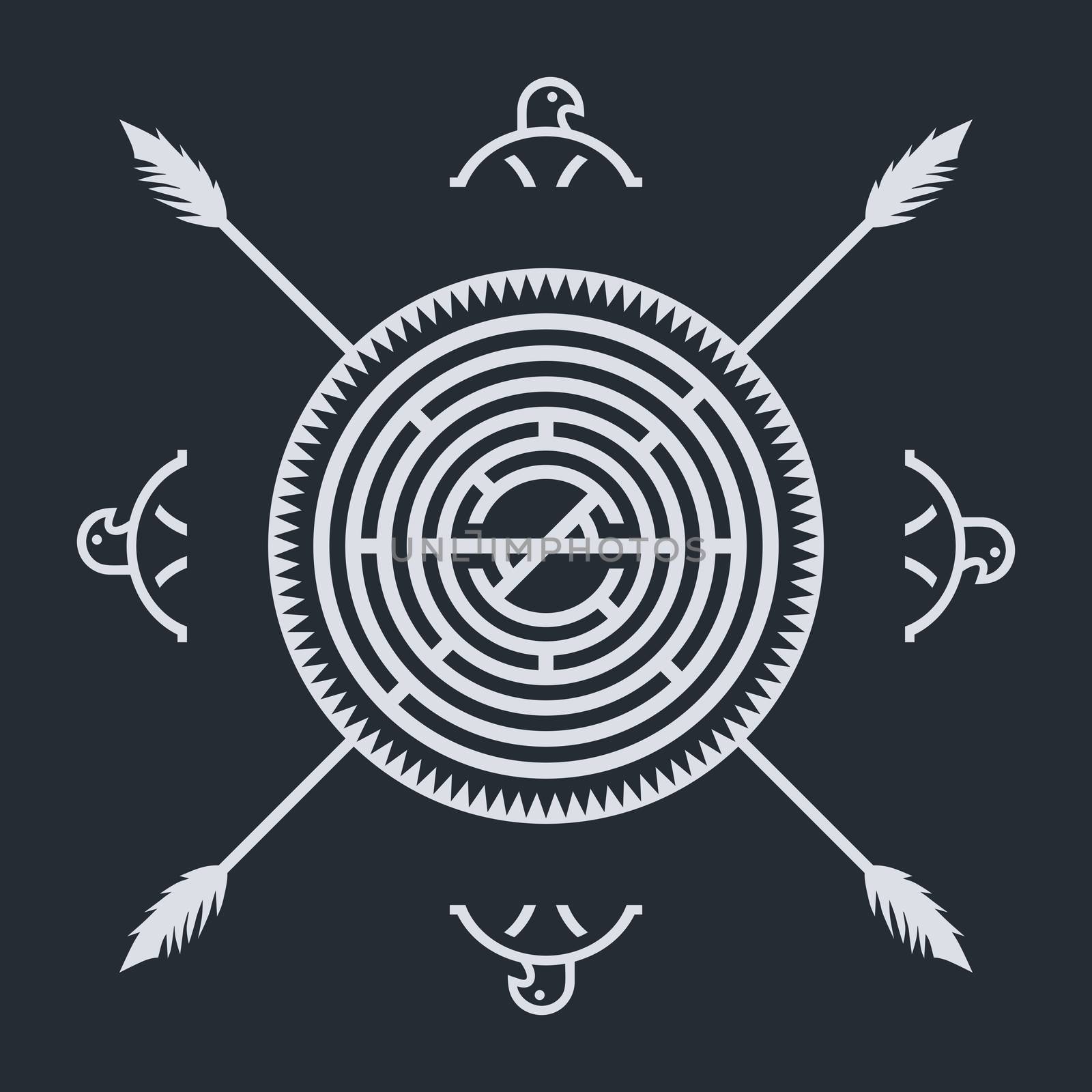 native ethnic art symbol theme vector illustration