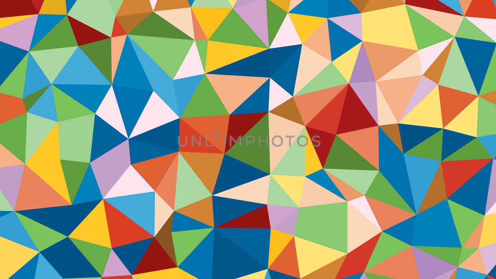 Abstract raibow colorful lowploly of many triangles background for use in design by skrotov