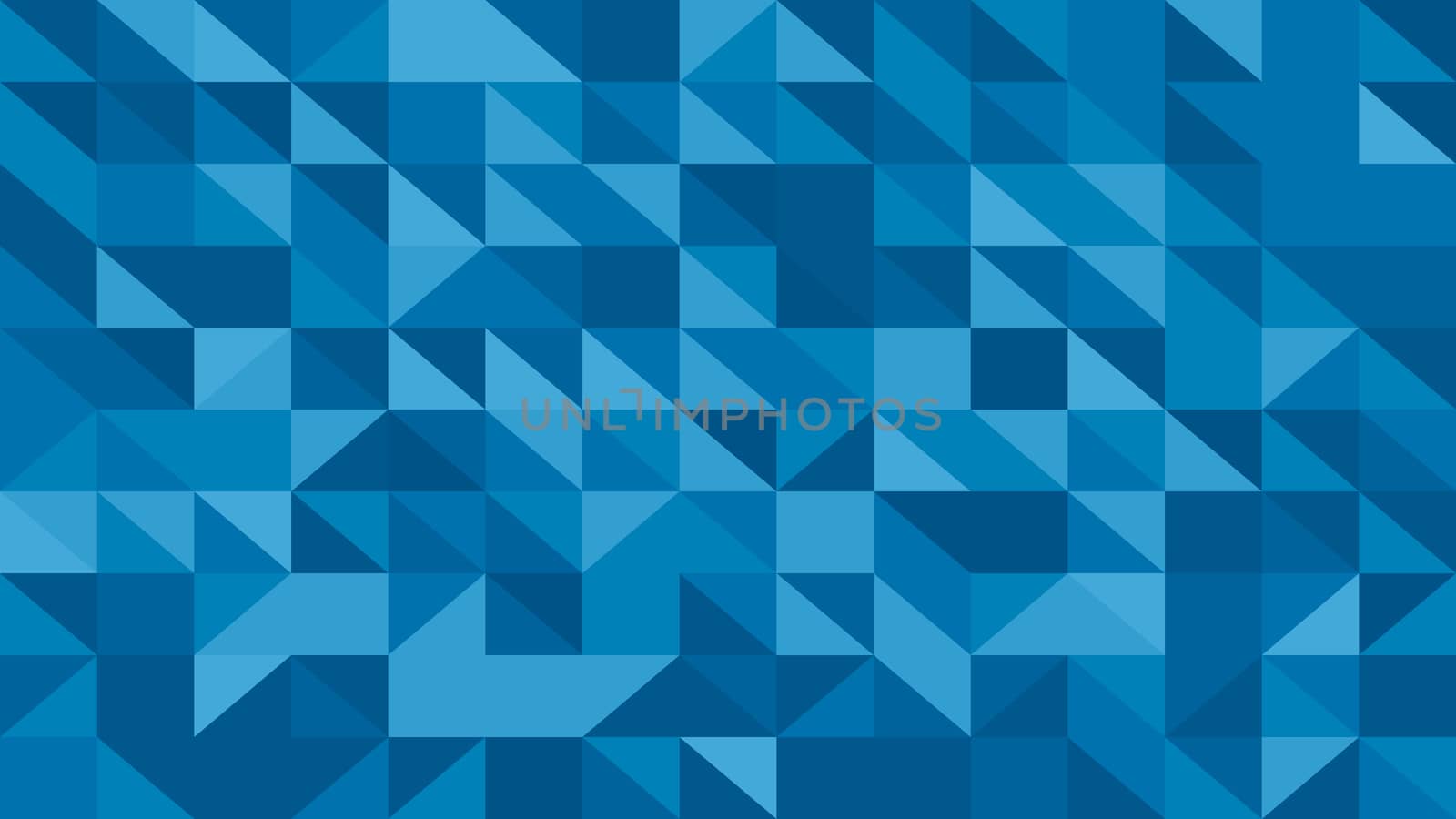 Abstract blue lowploly of many triangles background for use in design.