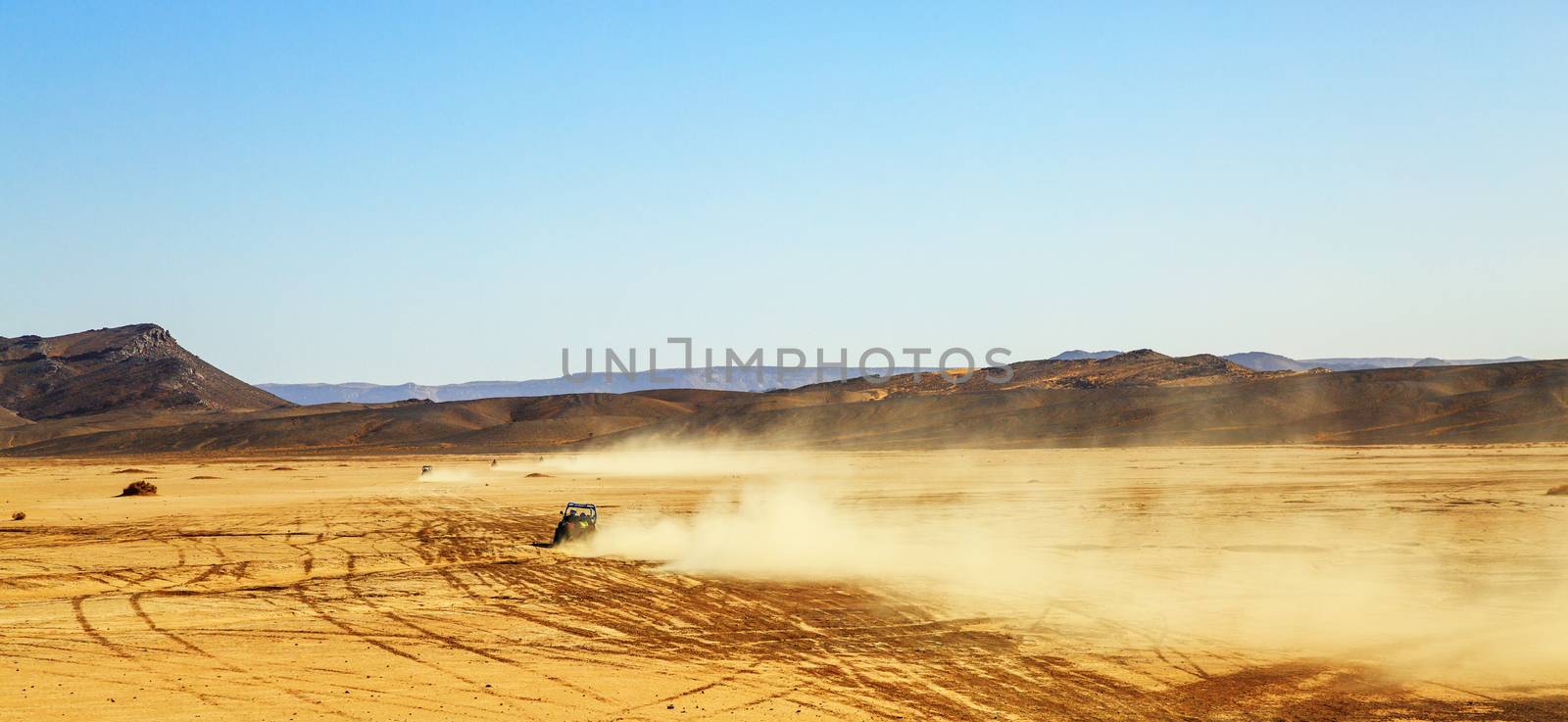 off road car with it's pilot in Morocco by pixinoo