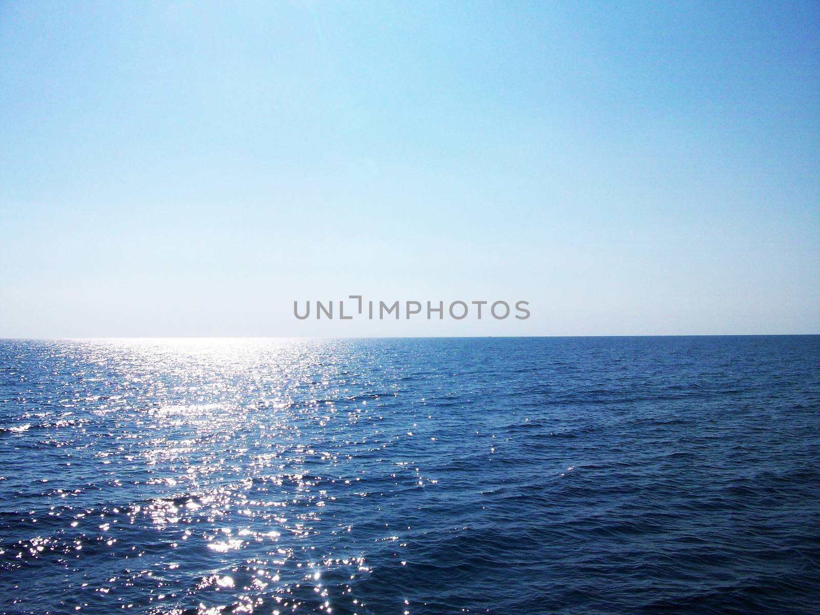 perfect  blue sky and water of ocean