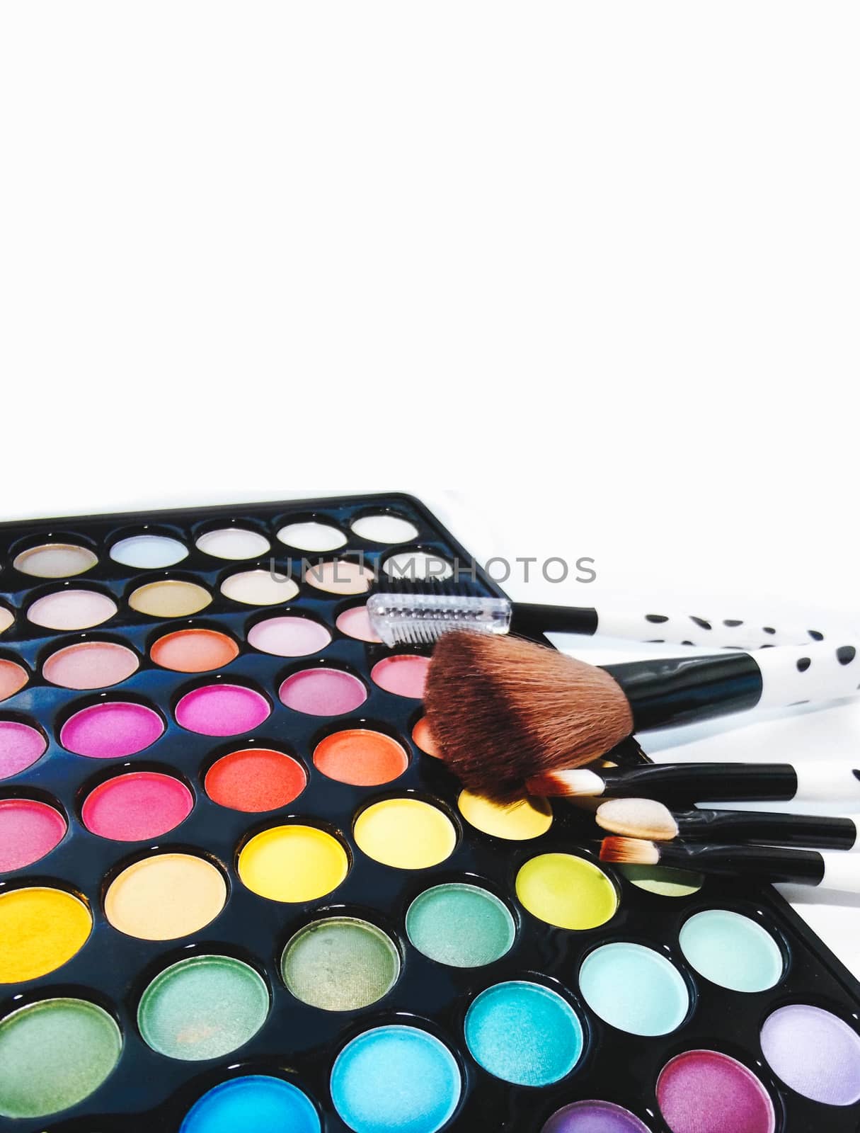 Cosmetic palette shadows with space for text by natali_brill
