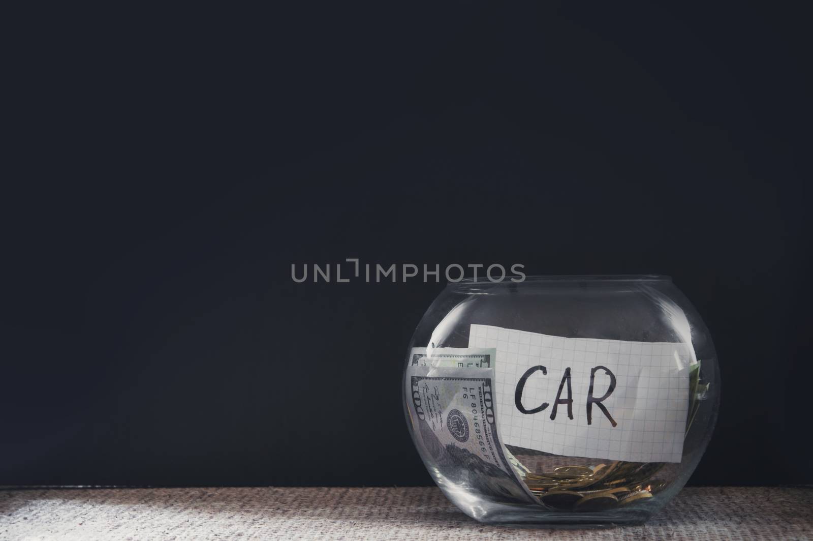 Glass jar with coins for car by natali_brill