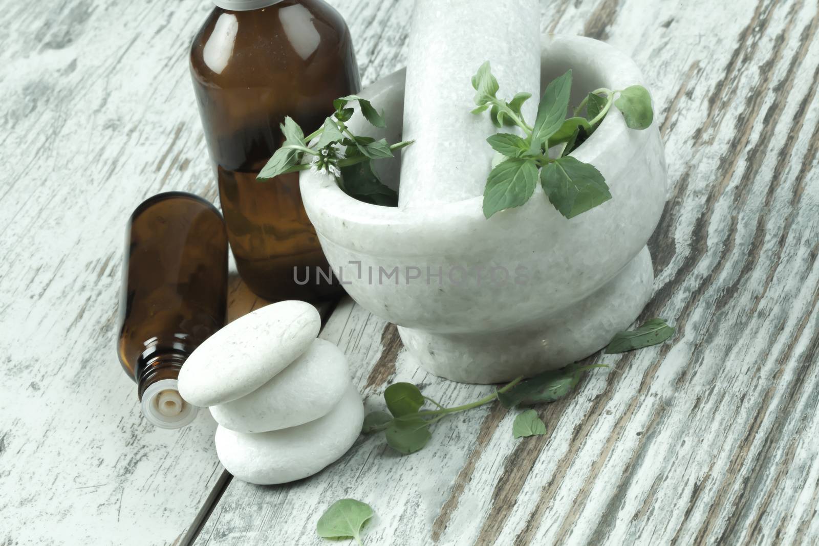 Alternative medicine and bottle by mmproduct