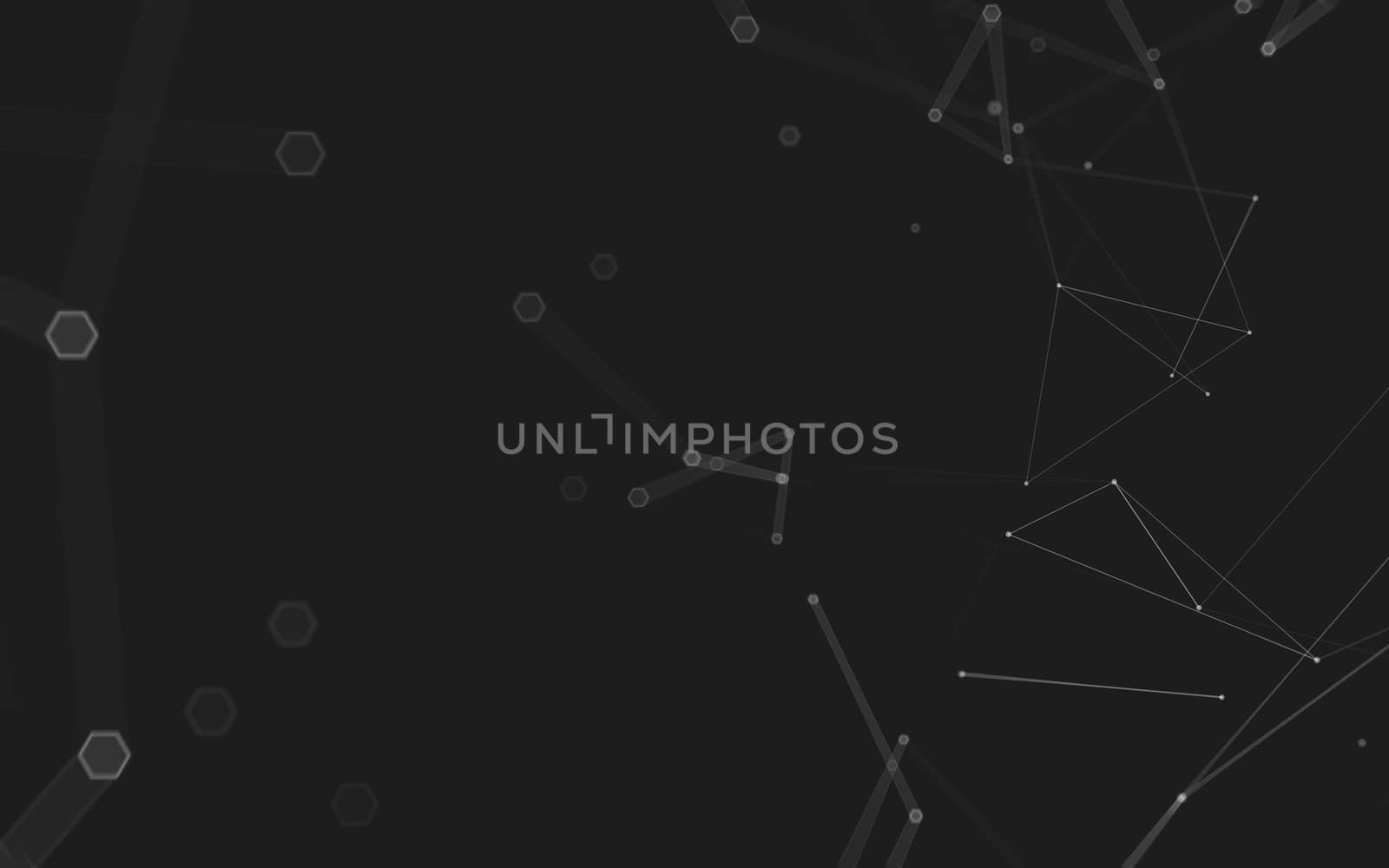 Abstract polygonal space low poly dark background with connecting dots and lines. Connection structure. 3d rendering