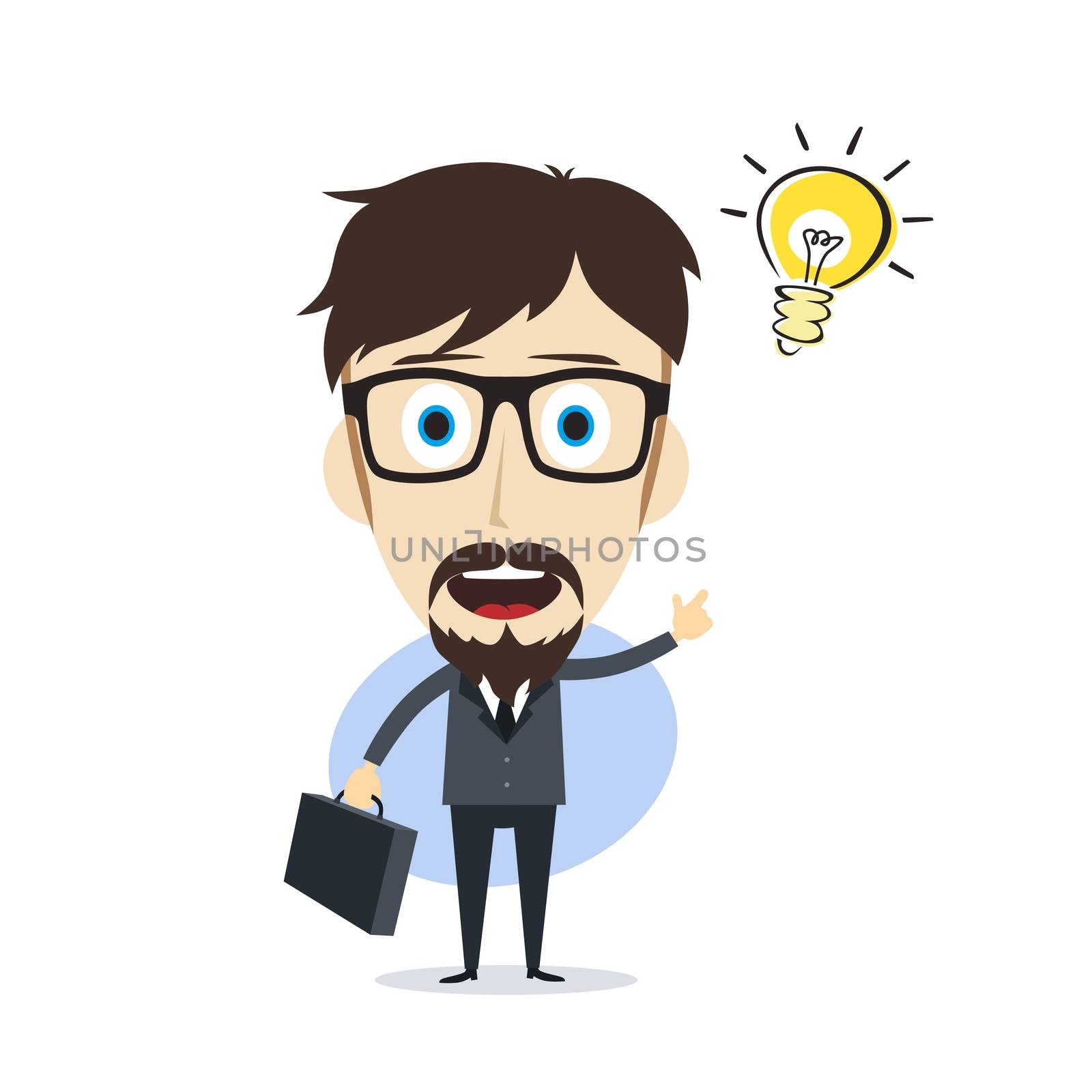 man with blank sign theme vector art illustration