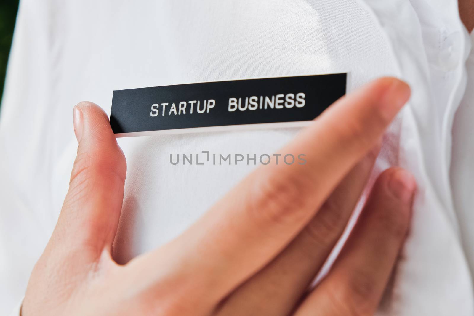 start up business label, business concept