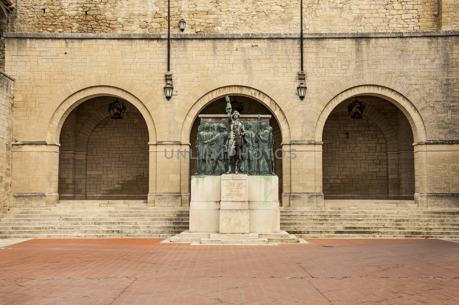 Monument Girolamo Gozi and defenders of freedom 1739-1740 in San Marino