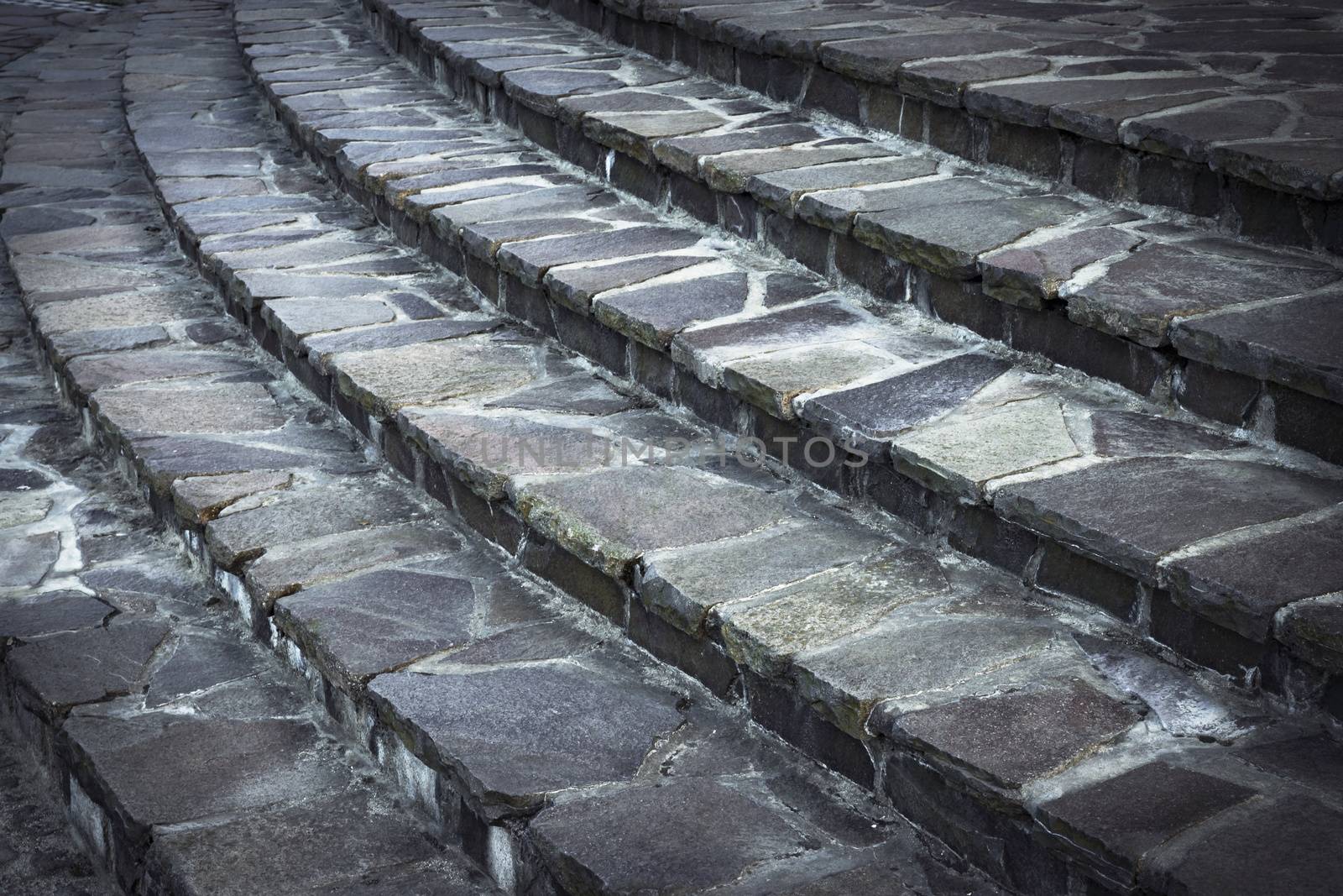 abstract background or texture Stone steps in a circle