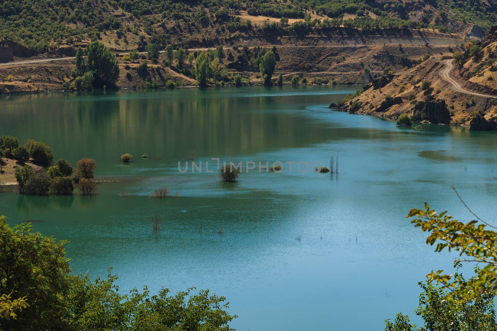 Photographed October 3, 2016 Doğucak Köyü Turkey view of the lake