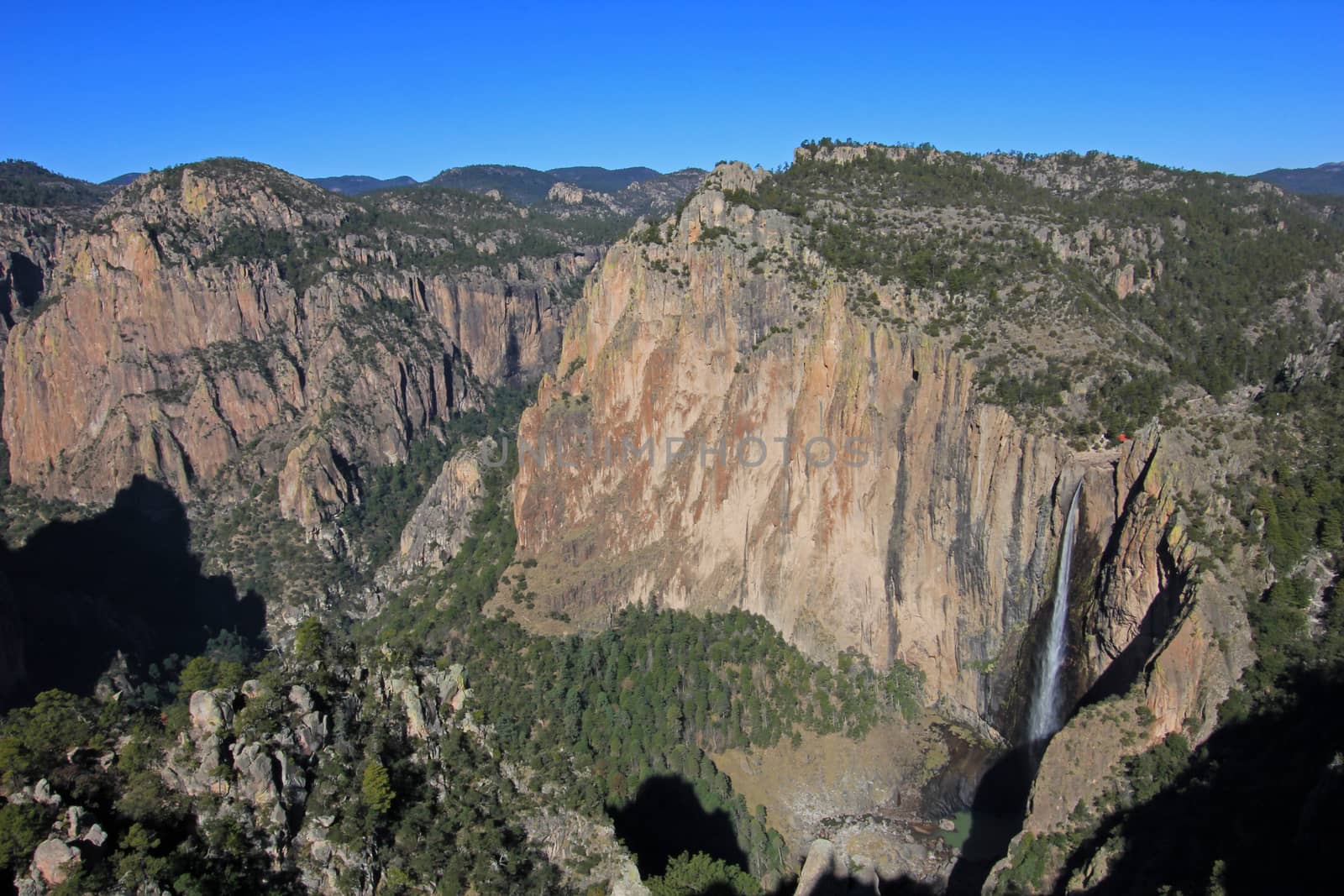 Basaseachic waterfall panoramic view by cicloco