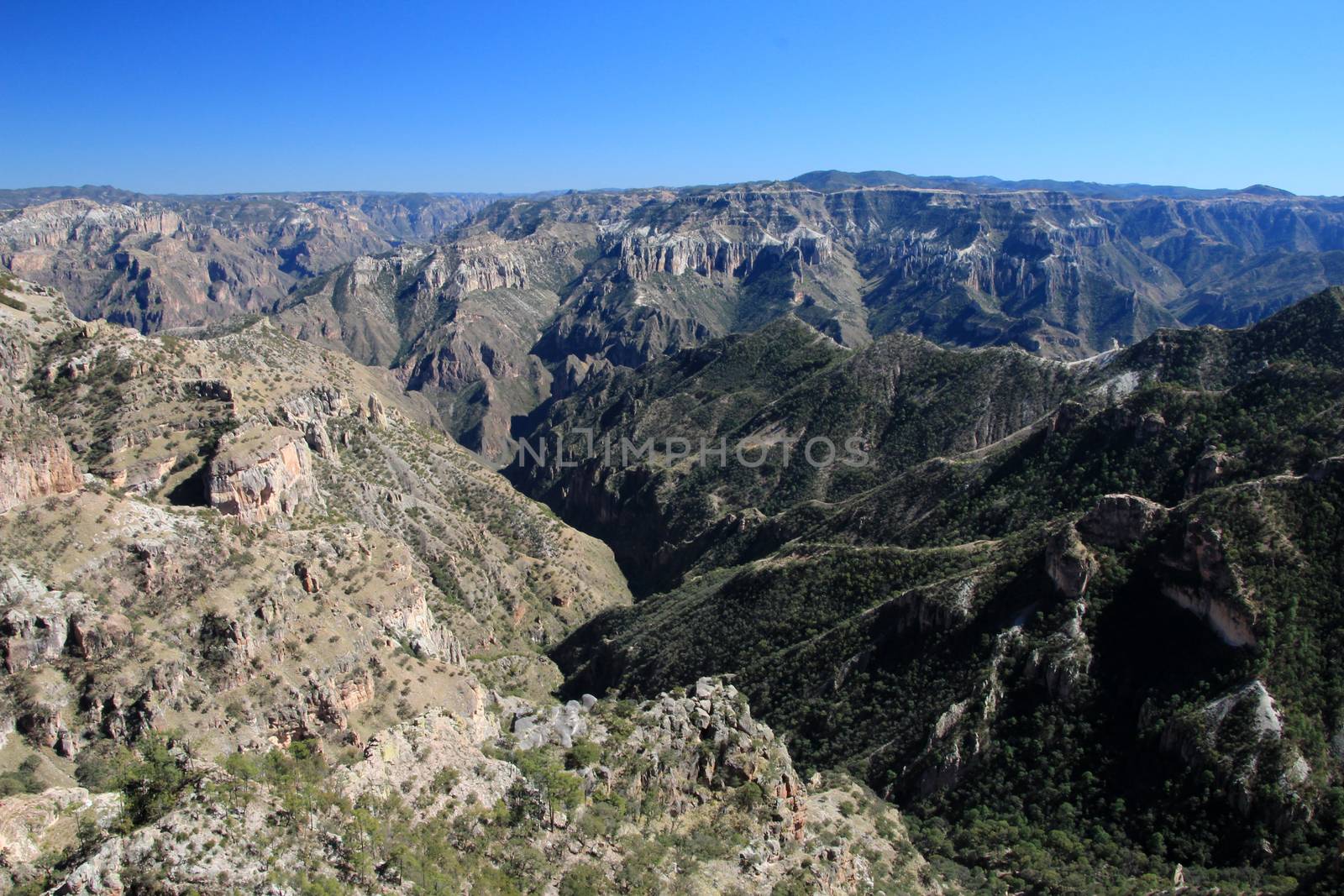 Mountainous landscapes of Copper Canyons in Chihuahua, Mexico by cicloco
