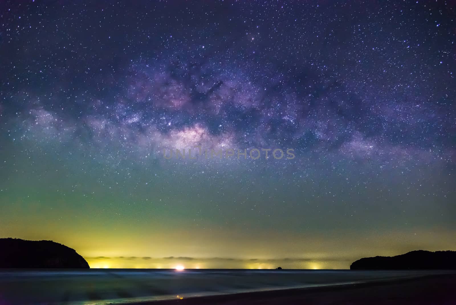 Milky Way Galaxy over Thailand at Night.