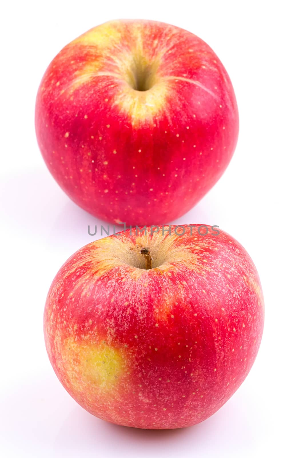 Red apple isolated on white background cutout