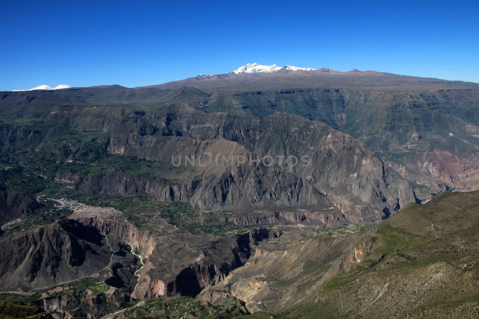 Cotahuasi Canyon Peru panoramic view, one of the deepest and most beautiful canyons in the world