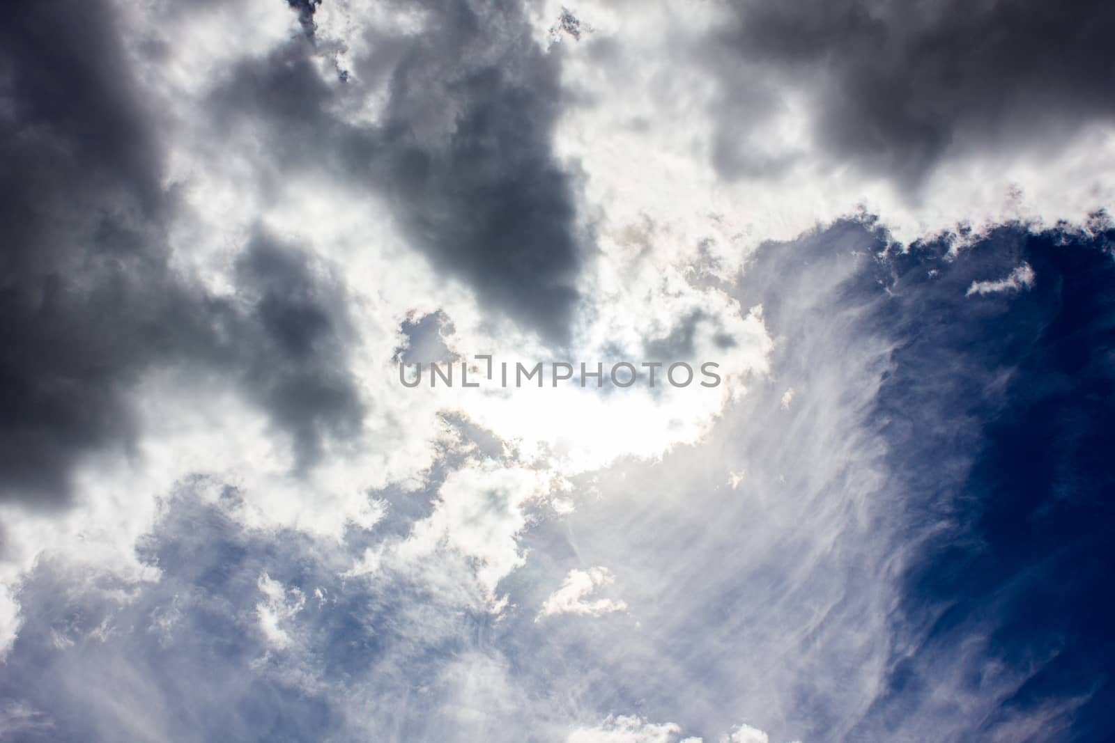 Cumulus clouds a summer day