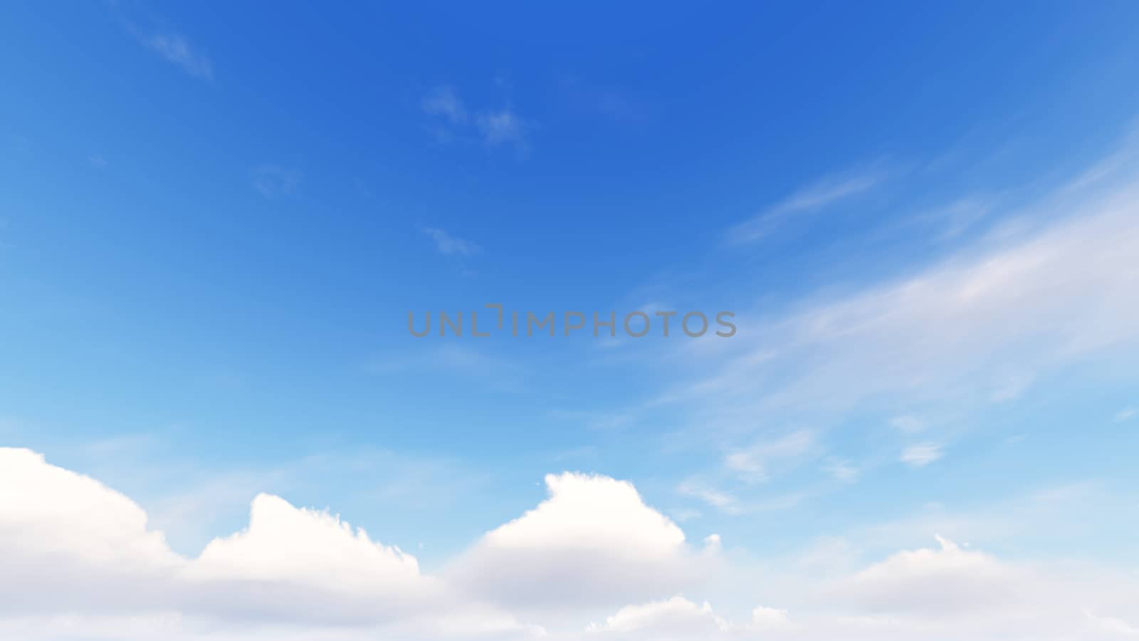 Cloudy blue sky abstract background, blue sky background with tiny clouds, 3d rendering

