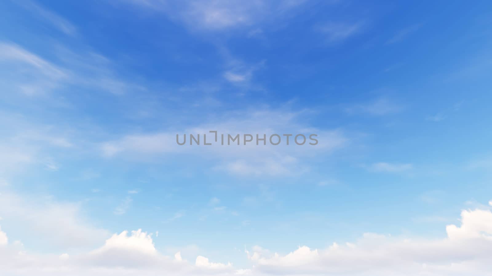 Cloudy blue sky abstract background, blue sky background with tiny clouds, 3d rendering

