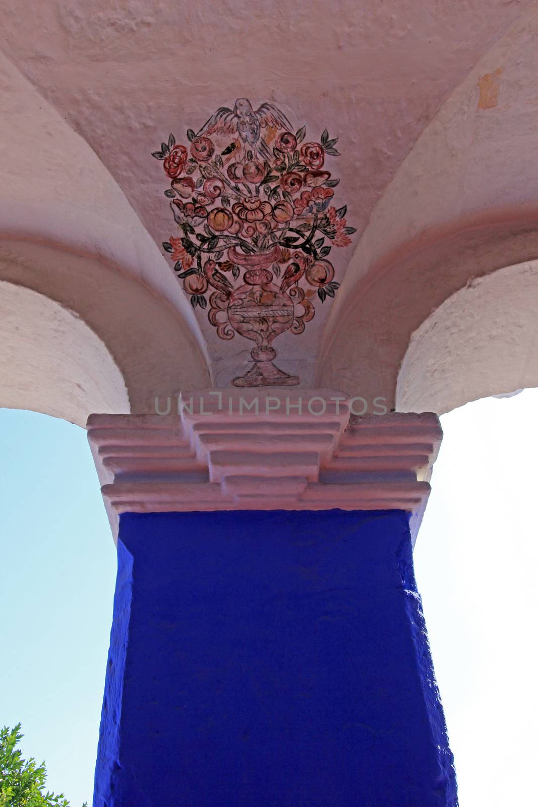 Pillar of the monastery Saint Catherine, Santa Catalina, Arequipa, Peru. by cicloco