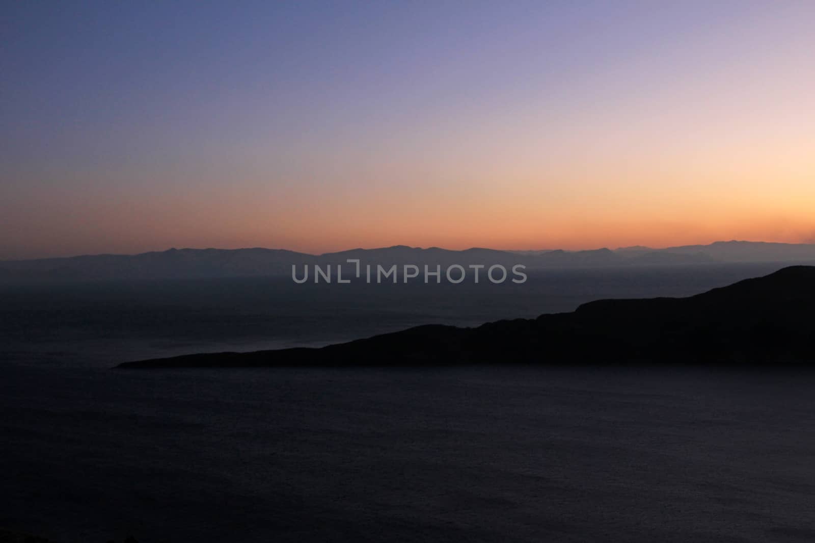 Sunset in backlight on the Island of the Sun, Titicaca Lake, Bolivia.