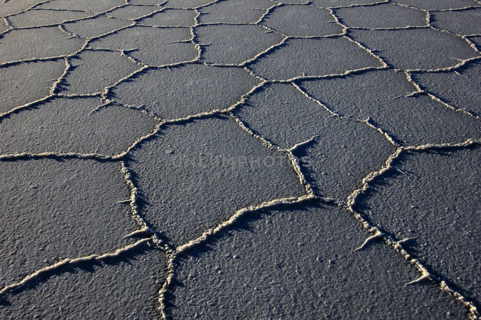 Structure on Salar de Uyuni, salt lake, is largest salt flat in the world, altiplano, Bolivia, South America