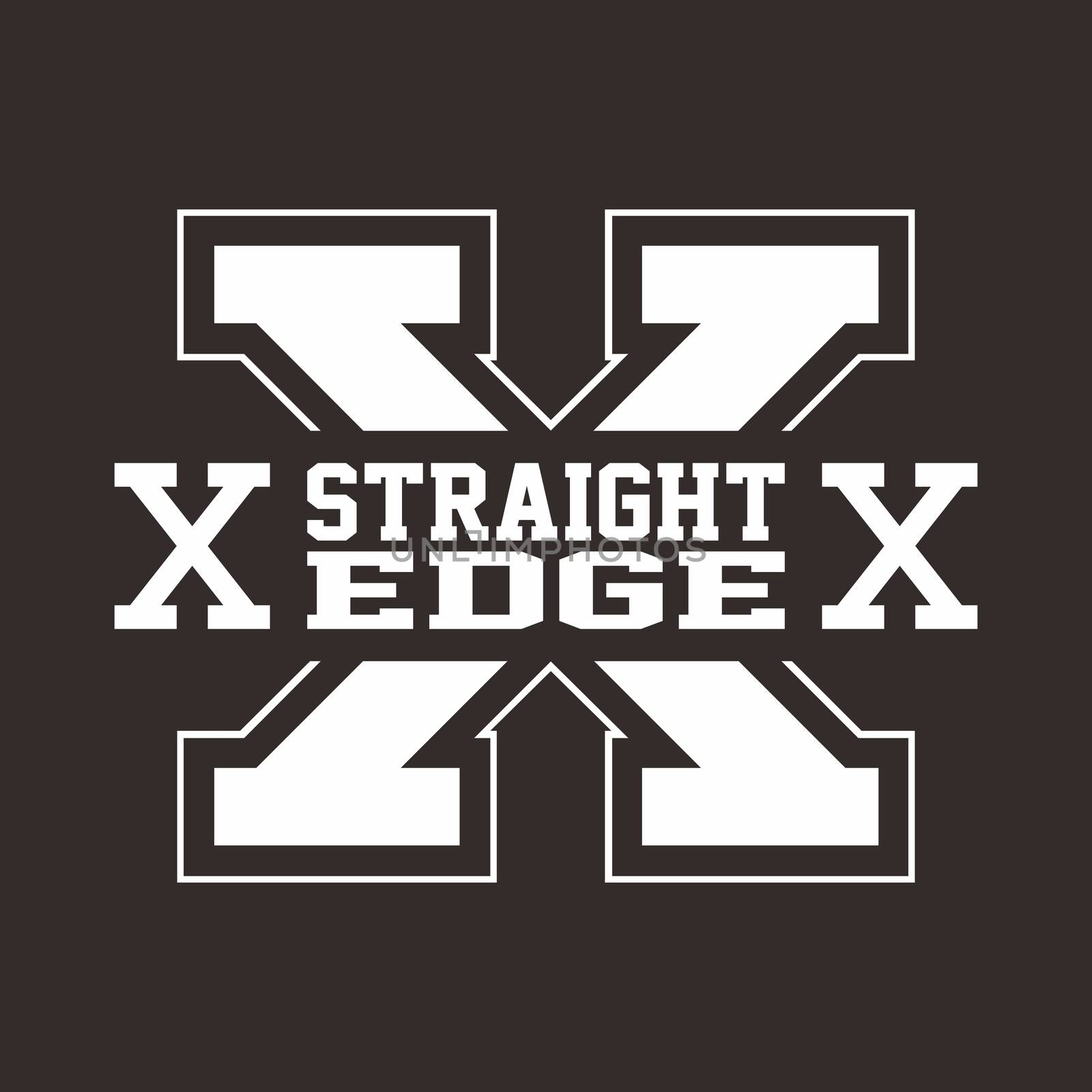 straight edge hardcore sign by vector1st