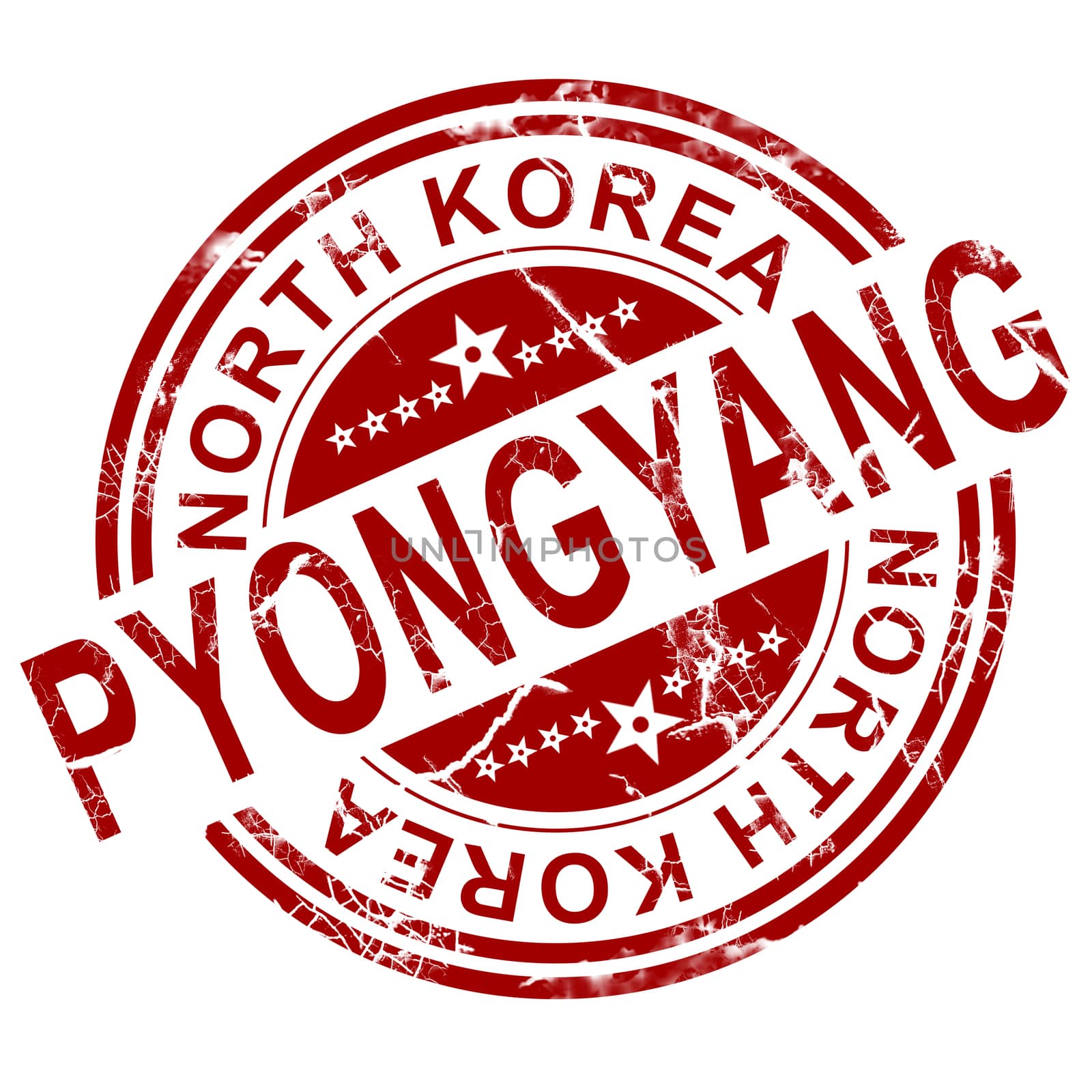 Red Pyongyang stamp by tang90246