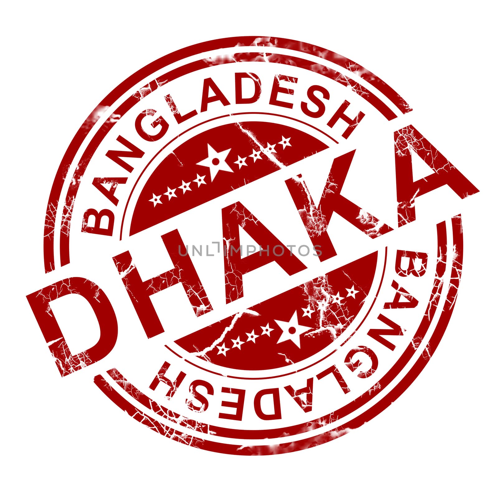 Red Dhaka stamp by tang90246