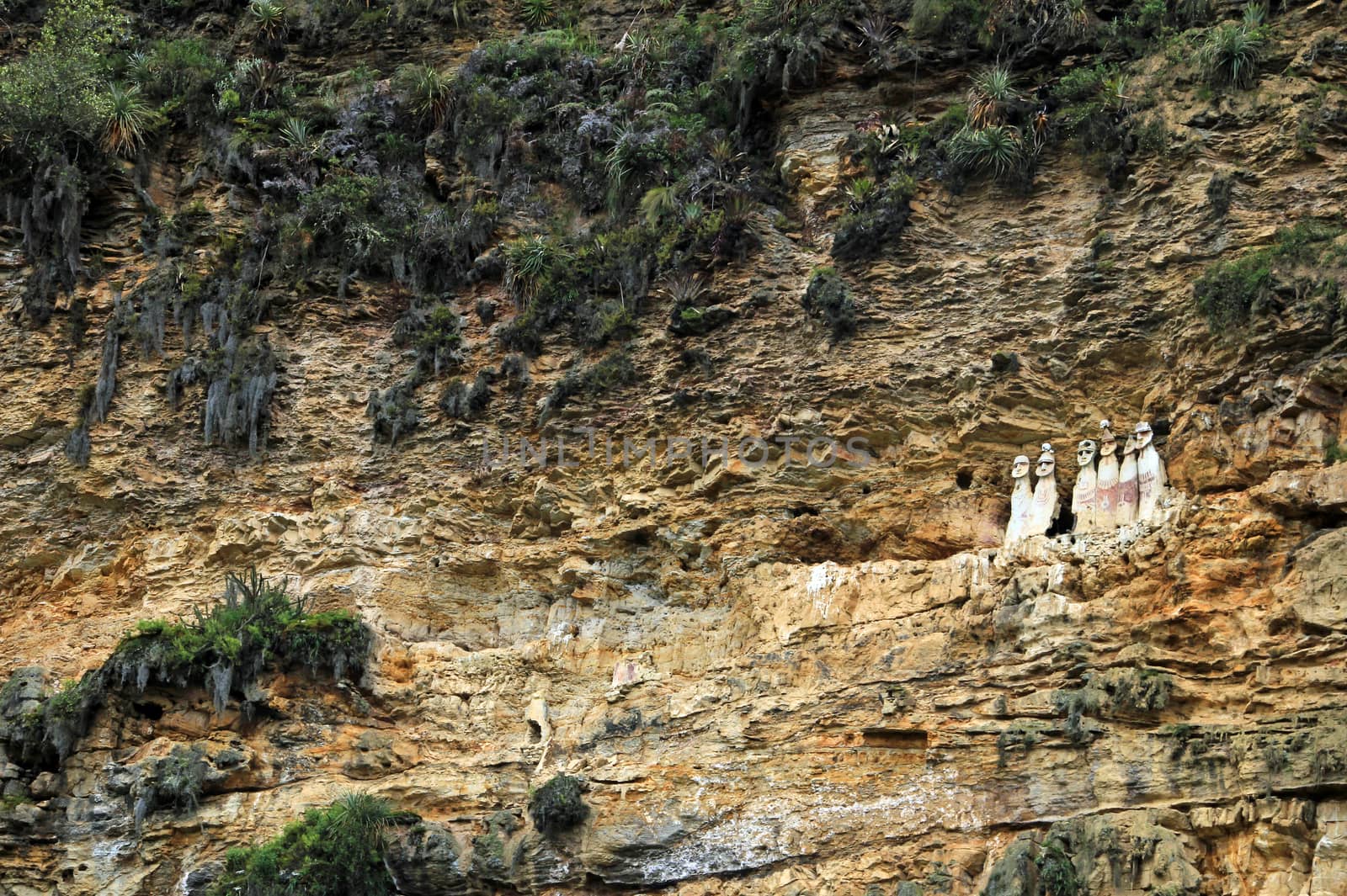 The sarkophage of Karajila in the peruvian mountains. Pre Inca culture.