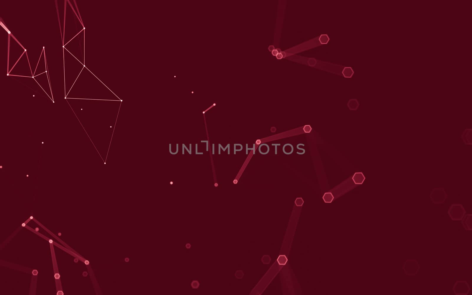 Abstract polygonal space low poly dark background, 3d rendering by teerawit