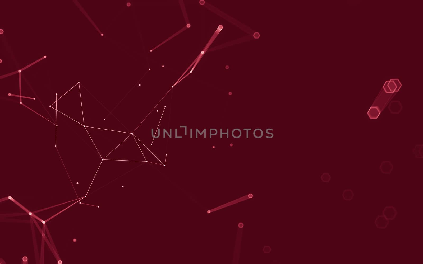 Abstract polygonal space low poly dark background, 3d rendering by teerawit