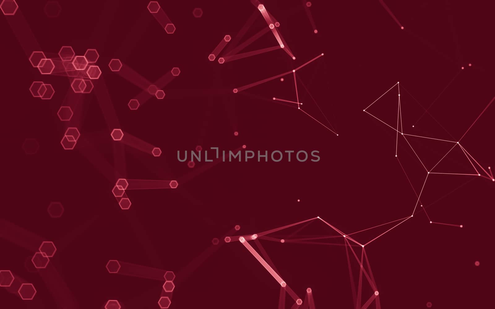 Abstract polygonal space low poly dark background, 3d rendering by teerawit