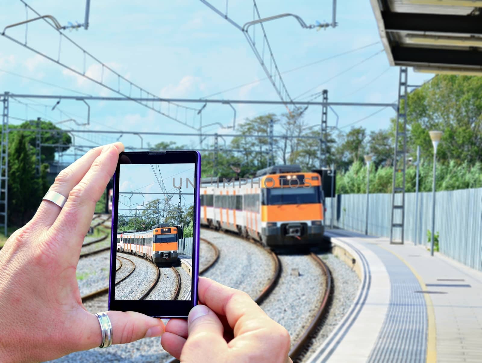 Taking a train photo  by hamik